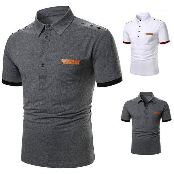 short sleeve designer polo shirts men solid color fashion polos with button lapel neck mens polos summer casual, White;black
short sleeve designer polo shirts men solid color fashion polos with button lapel neck mens polos summer casual, White;black