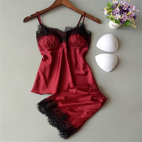 7zxzr imitation silk sling shorts home clothes sling lace two-piece suit pajamas female comfortable home clothes eyelash lace chest pad, Blue;red
7zxzr imitation silk sling shorts home clothes sling lace two-piece suit pajamas female comfortable home clothes eyelash lace chest pad, Blue;red