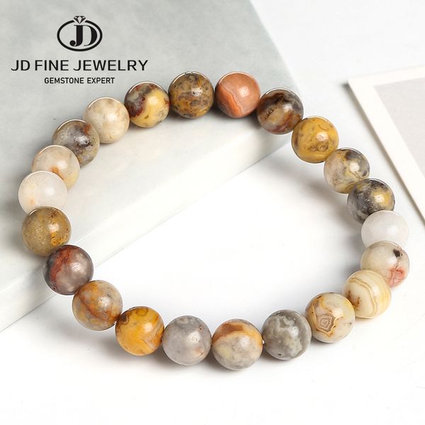 jd 8mm natural stone yellow crazy lace agates round beads bracelet nice gift for women men elastic bracelet, Black
jd 8mm natural stone yellow crazy lace agates round beads bracelet nice gift for women men elastic bracelet, Black