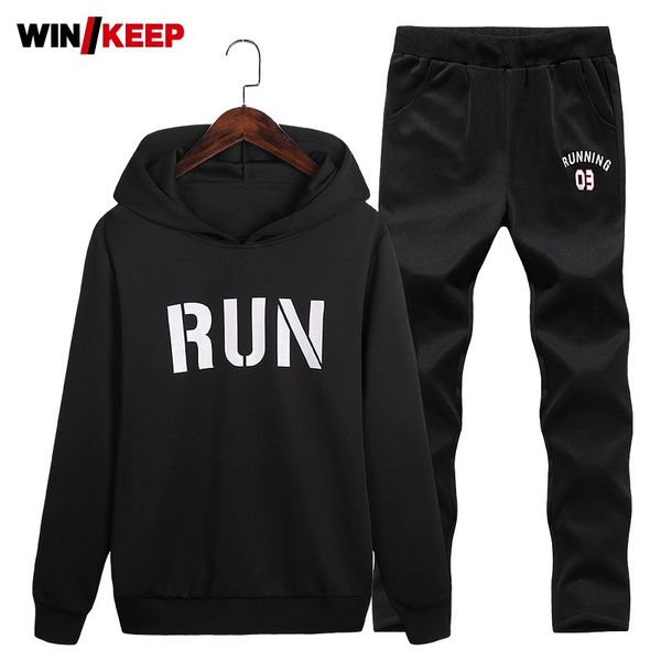 printing long sleeve sweatshirt men elastic waist sweatpants two piece set autumn winter pullover hoodies sport suit plus size, Black;blue
printing long sleeve sweatshirt men elastic waist sweatpants two piece set autumn winter pullover hoodies sport suit plus size, Black;blue