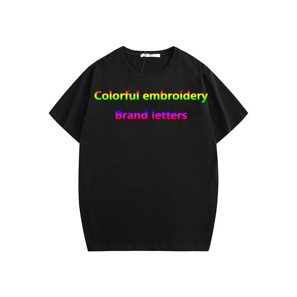 summer fashion t-shirt men's women's designer t-shirt short-sleeved cotton blend with trendy letter embroidery 2 colors wholesale
summer fashion t-shirt men's women's designer t-shirt short-sleeved cotton blend with trendy letter embroidery 2 colors wholesale