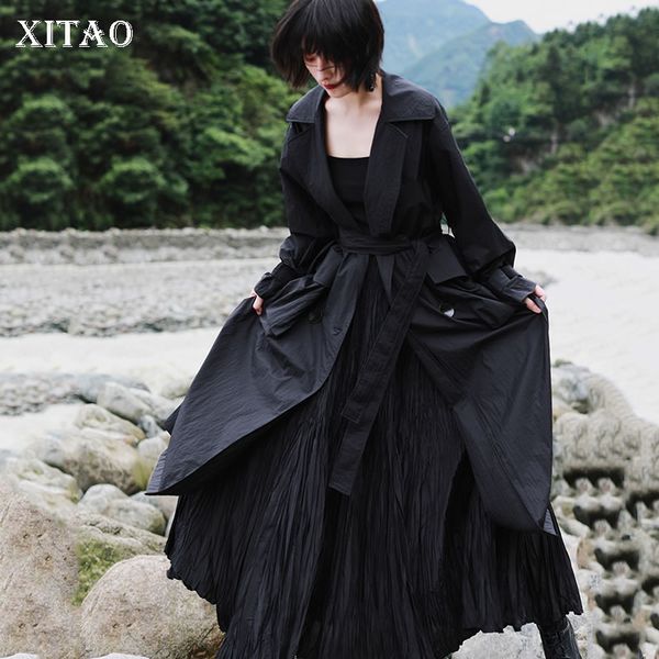xitao pockets button draped solid trench women 2020 autumn casual fashion new style temperament all match women clothes dzl1484, Tan;black
xitao pockets button draped solid trench women 2020 autumn casual fashion new style temperament all match women clothes dzl1484, Tan;black