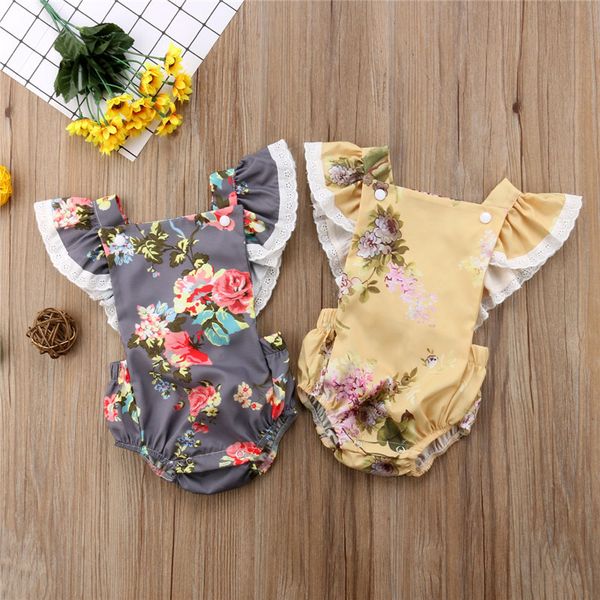 newborn baby girls flowers lace sleeveless jumpsuit bodysuits one-pieces outfits floral button baby girls clothes yellow gray, Blue 
newborn baby girls flowers lace sleeveless jumpsuit bodysuits one-pieces outfits floral button baby girls clothes yellow gray, Blue
