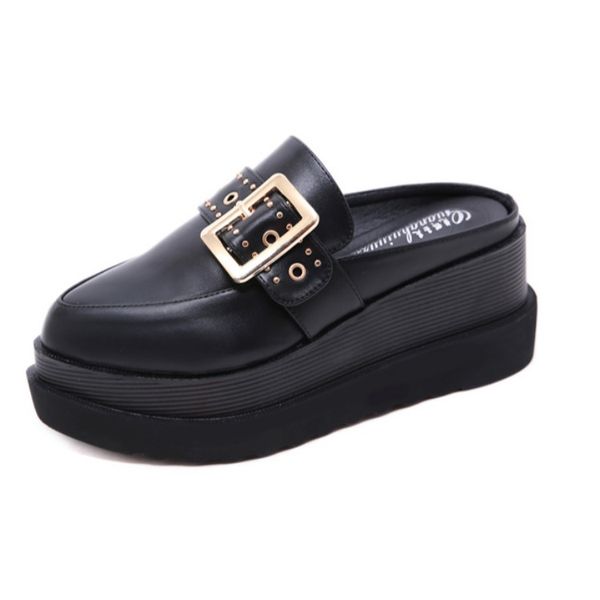 female shoes womens slippers outdoor cover toe platform luxury slides low on a wedge loafers 2020 designer rome pu basic hoof, Black
female shoes womens slippers outdoor cover toe platform luxury slides low on a wedge loafers 2020 designer rome pu basic hoof, Black