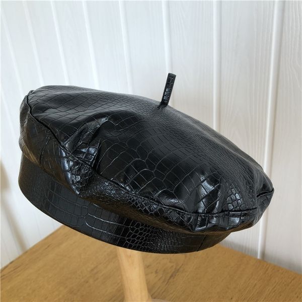 web celebrity british leather female beret beret pu leather korean all-match painter hat black octagonal hat, Blue;gray
web celebrity british leather female beret beret pu leather korean all-match painter hat black octagonal hat, Blue;gray