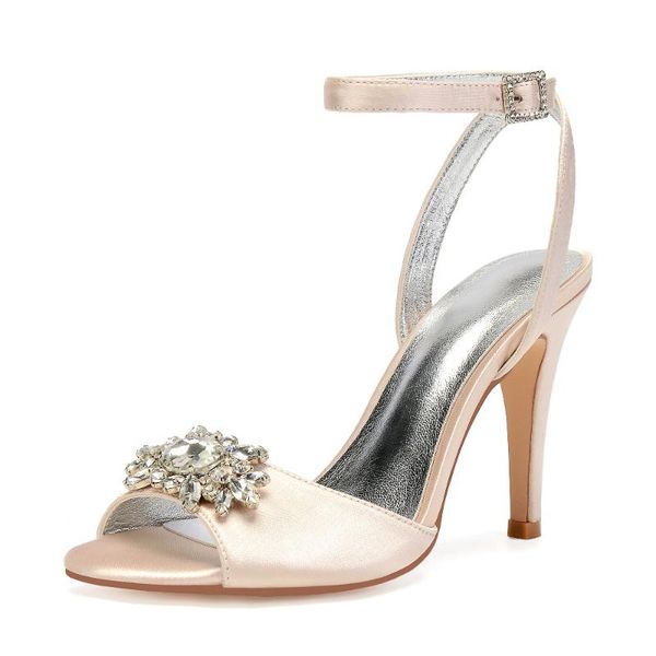 classic satin evening dress shoes sandals lady's pumps crossed ankle strap women high heels with crystal brooch party prom ball, Black
classic satin evening dress shoes sandals lady's pumps crossed ankle strap women high heels with crystal brooch party prom ball, Black