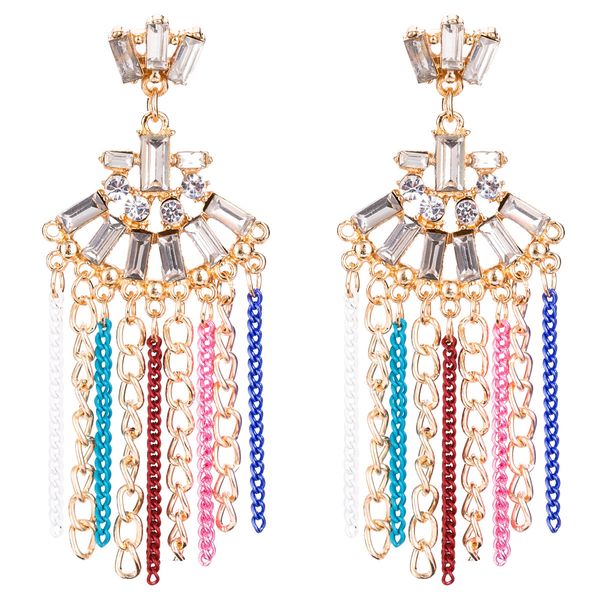 eh8198 exaggerated diamond fan multi-layer chain tassel earrings women's fashion, Golden
eh8198 exaggerated diamond fan multi-layer chain tassel earrings women's fashion, Golden