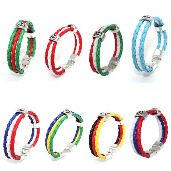 dhl epacket ship men and women pure hand-woven leather rope bracelet colorful flag bracelet djfb123 slap & snap bracelets jewelry, Silver
dhl epacket ship men and women pure hand-woven leather rope bracelet colorful flag bracelet djfb123 slap & snap bracelets jewelry, Silver