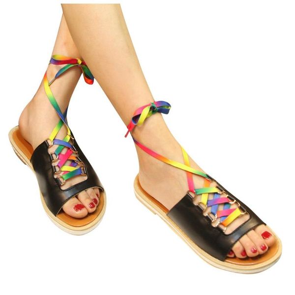 sagace women sandals flat summer fish mouth color bandage roman style beach sandals fashion casual comfortable ladies slippers, Black
sagace women sandals flat summer fish mouth color bandage roman style beach sandals fashion casual comfortable ladies slippers, Black