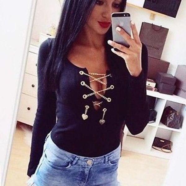 new women's long sleeve bodysuit jumper bodycon bandage jumpsuit women playsuit, Black;white
new women's long sleeve bodysuit jumper bodycon bandage jumpsuit women playsuit, Black;white