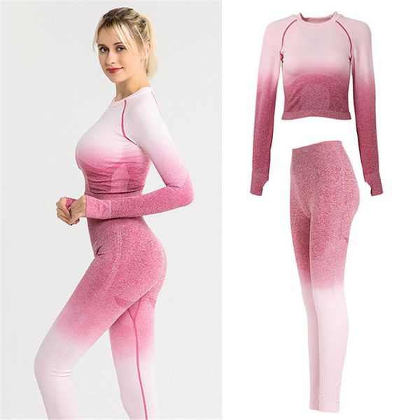 yoga outfits set gym clothing solid seamless gradient leggings+long sleeve workout sport suit women fitness active wear, White;red
yoga outfits set gym clothing solid seamless gradient leggings+long sleeve workout sport suit women fitness active wear, White;red