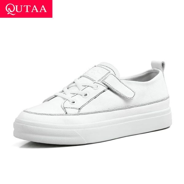 qutaa 2021 cow leather women sneakers casual round toe ladies pumps hook&loop lace up wedge heel women single shoes size 34-40, Black
qutaa 2021 cow leather women sneakers casual round toe ladies pumps hook&loop lace up wedge heel women single shoes size 34-40, Black