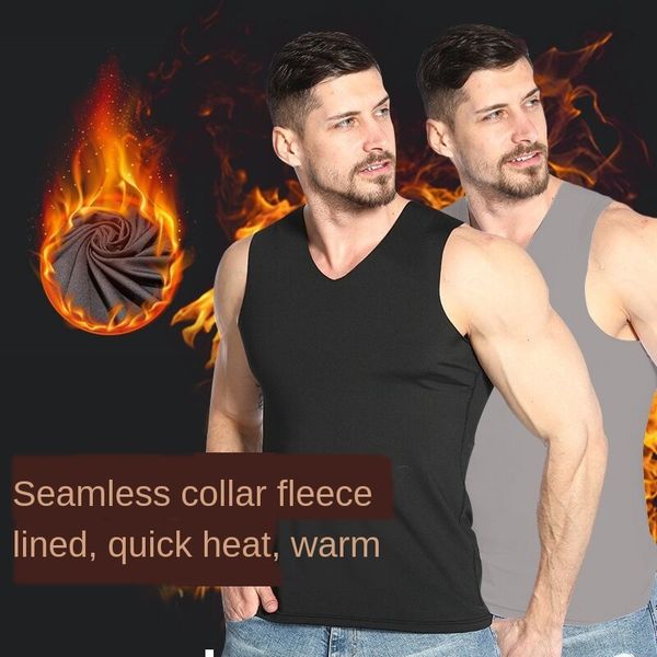 autumn and winter men's warm with velvet v-neck breathable thin seamless base warm vest vest for men, Black;brown
autumn and winter men's warm with velvet v-neck breathable thin seamless base warm vest vest for men, Black;brown