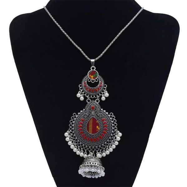 fashion retro bohemian alloy white pearl tassel sun flower bell pendant colorful necklace for women accessories jewelry, Silver
fashion retro bohemian alloy white pearl tassel sun flower bell pendant colorful necklace for women accessories jewelry, Silver