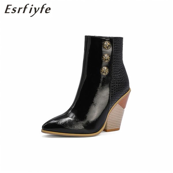 esrfiyfe 2020 новые сапоги toe остроконечные женщин кожа клин высокий каблук ботильоны коренастый пастушка зима женщины западная, Black
esrfiyfe 2020 новые сапоги toe остроконечные женщин кожа клин высокий каблук ботильоны коренастый пастушка зима женщины западная, Black