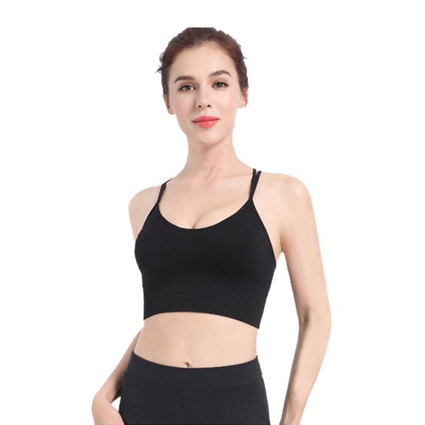 no steel ring beautiful back sports bra cross vest type shockproof yoga fitness sports underwear female blcak xl, White;black
no steel ring beautiful back sports bra cross vest type shockproof yoga fitness sports underwear female blcak xl, White;black