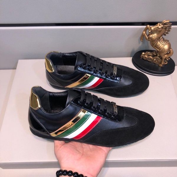 2019u leather men's flat white shoes, fashion lace sports shoes, comfortable breathable shoes, original box packaging: 38-4411, Black
2019u leather men's flat white shoes, fashion lace sports shoes, comfortable breathable shoes, original box packaging: 38-4411, Black