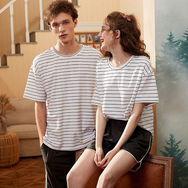 0drzi cotton pajamas couple women's summer casual short-sleeved men's loose thin home clothes shortsshorts and shorts large size o, Black;brown
0drzi cotton pajamas couple women's summer casual short-sleeved men's loose thin home clothes shortsshorts and shorts large size o, Black;brown