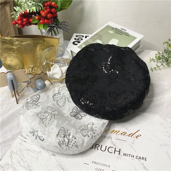 ins korean sequins beret summer mesh painter female personality beret pumpkin pumpkin all-match hat octagonal hat, Blue;gray
ins korean sequins beret summer mesh painter female personality beret pumpkin pumpkin all-match hat octagonal hat, Blue;gray