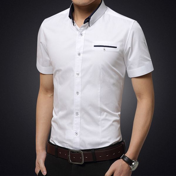2020 new arrival brand men's summer business shirt short sleeves turn-down collar tuxedo shirt men shirts big size 5xl -8, White;black
2020 new arrival brand men's summer business shirt short sleeves turn-down collar tuxedo shirt men shirts big size 5xl -8, White;black