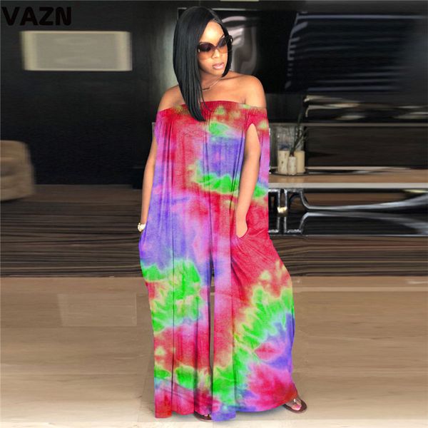 vazn 2020 new elegant women ladies tie dye print loose rompers shinny jumpsuit fashion long loose jumpsuits, Black;white
vazn 2020 new elegant women ladies tie dye print loose rompers shinny jumpsuit fashion long loose jumpsuits, Black;white