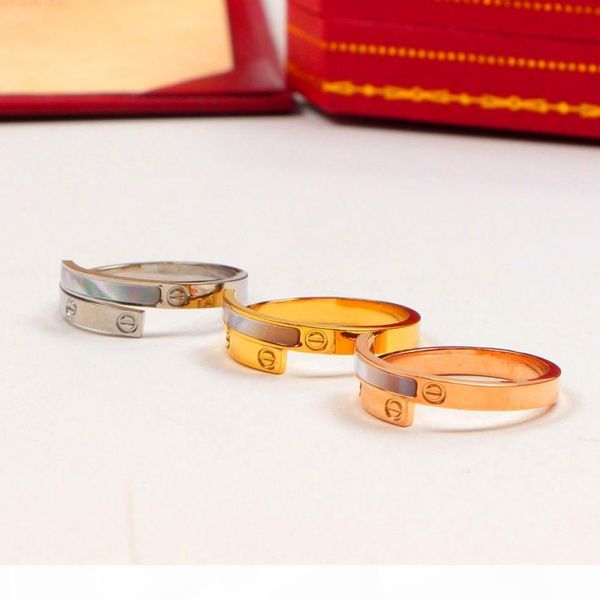 a classic shell screw ring titanium steel 18k rose gold couple rings delicate workmanship fashion rings for unisex, Silver
a classic shell screw ring titanium steel 18k rose gold couple rings delicate workmanship fashion rings for unisex, Silver