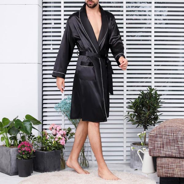 puimentiua spring luxury bathrobe men print 2020 new plus size silk satin pajamas kimono summer male nightgown chinese silk robe, Black;brown
puimentiua spring luxury bathrobe men print 2020 new plus size silk satin pajamas kimono summer male nightgown chinese silk robe, Black;brown