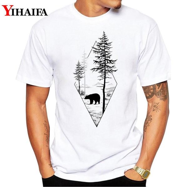 men t shirt gym print bear tree forest graphic tee short sleeve white t-shirts summer simple pattern t200516
men t shirt gym print bear tree forest graphic tee short sleeve white t-shirts summer simple pattern t200516