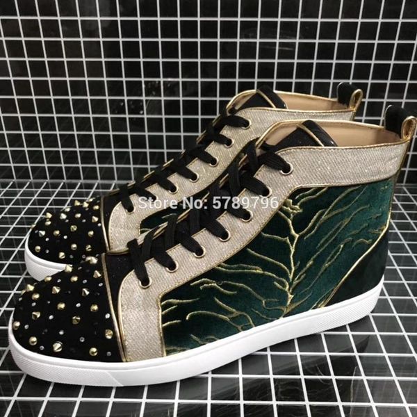 high red bottom black tree velvet leather sports shoes men casual flat loafers rivets crystal toecap runway sneakers couple
high red bottom black tree velvet leather sports shoes men casual flat loafers rivets crystal toecap runway sneakers couple