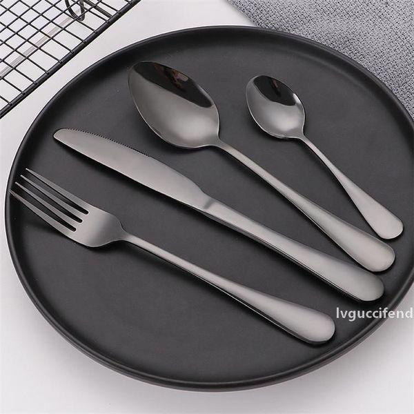 glossy black knife spoon fork tableware set flatware 4 set cutlery set steel stainless wholesale dinnerware
glossy black knife spoon fork tableware set flatware 4 set cutlery set steel stainless wholesale dinnerware
