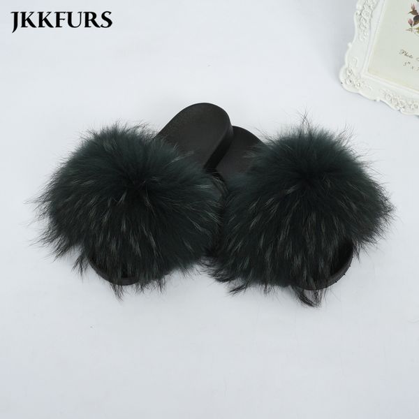 jancoco 2019 new raccoon spring wide genuine slide fur fluffy slides furry sandals for summer, Black
jancoco 2019 new raccoon spring wide genuine slide fur fluffy slides furry sandals for summer, Black