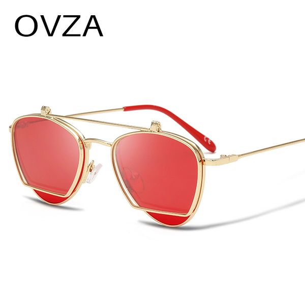 ovza double lens sunglasses fashion brand designer luxury flip up punk sun glasses for men cool women glasses clear lens s4010, White;black
ovza double lens sunglasses fashion brand designer luxury flip up punk sun glasses for men cool women glasses clear lens s4010, White;black