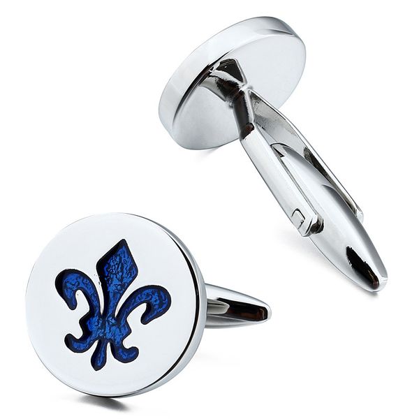 brand new fashion jewelry blue enamel cuff links round dresses accessory cufflinks jewelry for men luxury gift, Silver 
brand new fashion jewelry blue enamel cuff links round dresses accessory cufflinks jewelry for men luxury gift, Silver