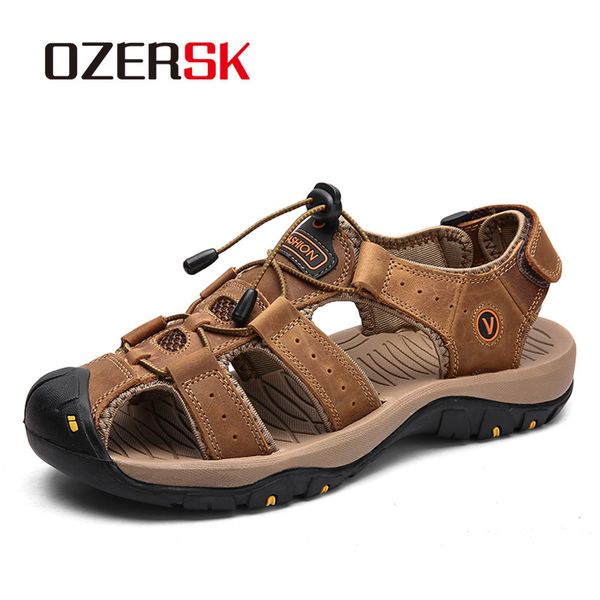 ozersk new fashion summer leisure beach men shoes breathable leather causal sandals men's sandals 38-48, Black
ozersk new fashion summer leisure beach men shoes breathable leather causal sandals men's sandals 38-48, Black