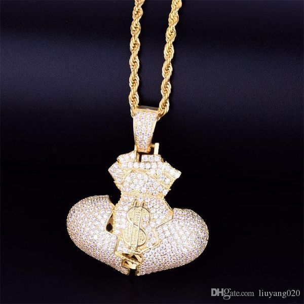 dollor деньги мешок ожерелье с свободной rope chain a ++ кубический циркон для мужчин женщины хип-хоп рок jewelry
dollor деньги мешок ожерелье с свободной rope chain a ++ кубический циркон для мужчин женщины хип-хоп рок jewelry