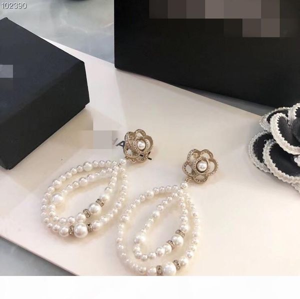 2019 new double pearl big earrings female camellia pendant wild temperament ladies 925 silver trend earrings, Gray
2019 new double pearl big earrings female camellia pendant wild temperament ladies 925 silver trend earrings, Gray