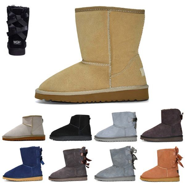australia classic women winter snow boots girl short two bow kneel half leather boots ankle chestnut grey womens girl shoes trainers 5-10, Black
australia classic women winter snow boots girl short two bow kneel half leather boots ankle chestnut grey womens girl shoes trainers 5-10, Black