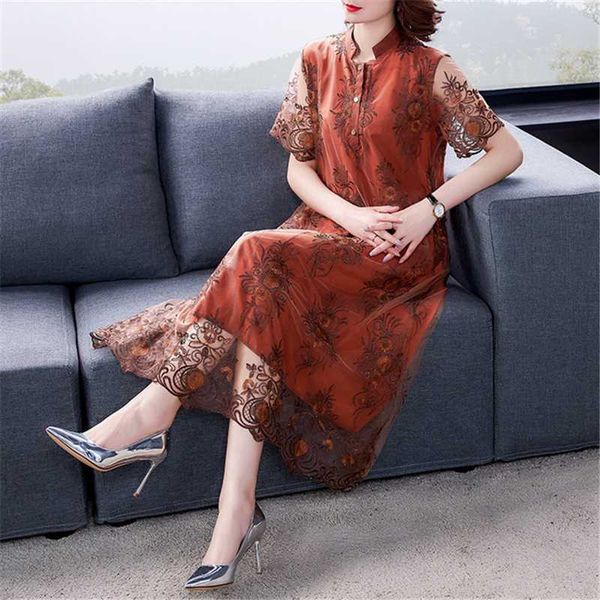 ethnic clothing large size 5xl a-line cheongsam chinese style loose embroidery mesh dress ladies banquet wedding robe chinoise, Red
ethnic clothing large size 5xl a-line cheongsam chinese style loose embroidery mesh dress ladies banquet wedding robe chinoise, Red