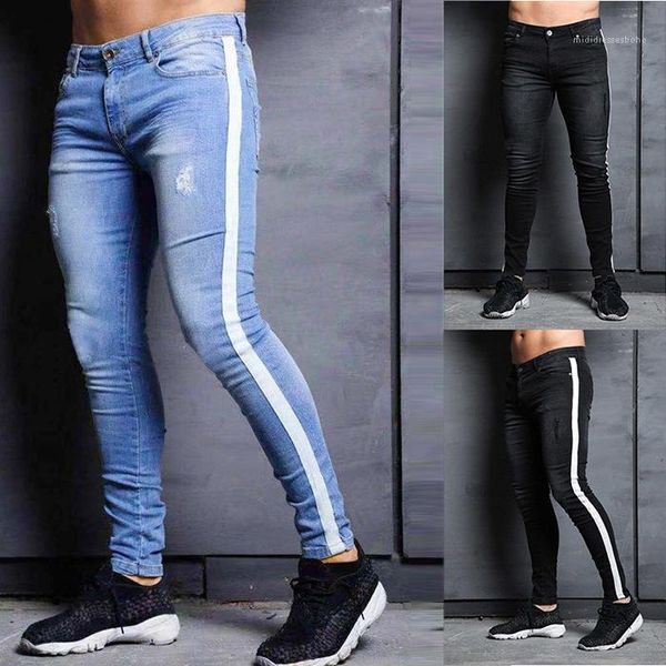 skinny mid waist elasticity pencil pants panelled fashion casual male clothing mens 2020 designer biker jeans hole, Blue
skinny mid waist elasticity pencil pants panelled fashion casual male clothing mens 2020 designer biker jeans hole, Blue