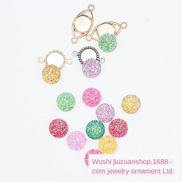 resin round ore ring surface 12mm concave-convex surface star macadam accessories diy diy crystal accessory crystal, Silver 
resin round ore ring surface 12mm concave-convex surface star macadam accessories diy diy crystal accessory crystal, Silver