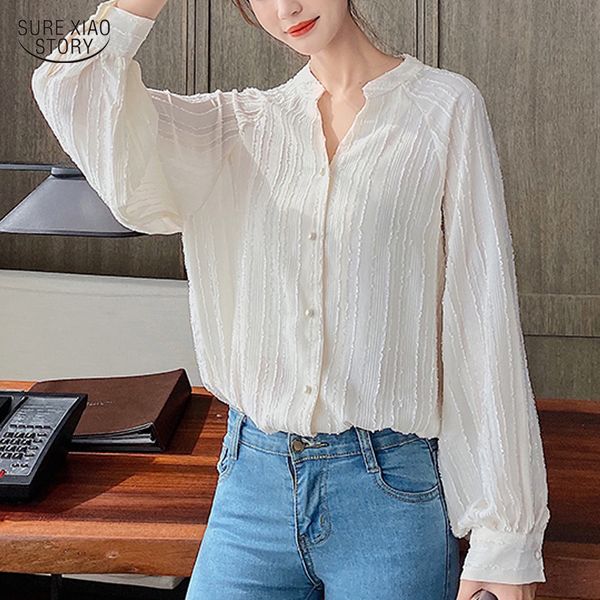women's blouses & shirts 2021 casual long sleeve cardigan blouse women autumn korean v-neck fashion chiffon shirt plus size ladies 106, White
women's blouses & shirts 2021 casual long sleeve cardigan blouse women autumn korean v-neck fashion chiffon shirt plus size ladies 106, White