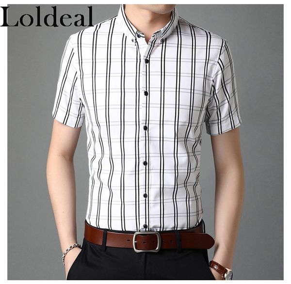 loldeal men short-sleeved shirt slim soft cotton plaid batik casual lapel, White;black
loldeal men short-sleeved shirt slim soft cotton plaid batik casual lapel, White;black