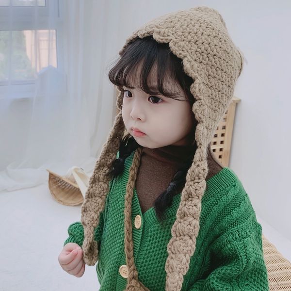 qiu nan girls autumn and winter warm lace wool cute lace ear protection warm cap pullover cap children's pullover hat knitted hat, Yellow
qiu nan girls autumn and winter warm lace wool cute lace ear protection warm cap pullover cap children's pullover hat knitted hat, Yellow