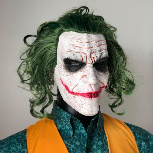 joker mask movie batman the dark knight horror clown cosplay latex masks with green hair wig scary halloween party costume props
joker mask movie batman the dark knight horror clown cosplay latex masks with green hair wig scary halloween party costume props