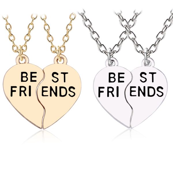 diy bbf 2pcs/set broken love heart necklace trendy friends forever pendant necklaces&pendants for women dropshipping, Silver
diy bbf 2pcs/set broken love heart necklace trendy friends forever pendant necklaces&pendants for women dropshipping, Silver