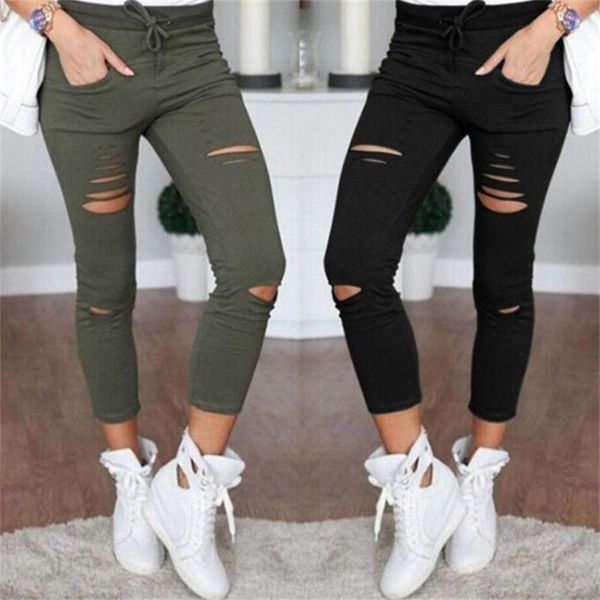 work out leggings women pants holes destroyed mid-calf pencil pants casual trousers black white army green stretch ripped jeans
work out leggings women pants holes destroyed mid-calf pencil pants casual trousers black white army green stretch ripped jeans