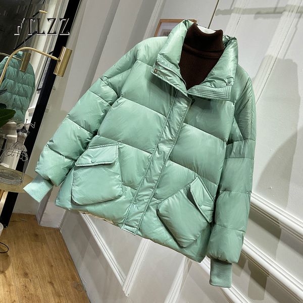women's down & parkas double sided jacket woman warm thick short white duck coat ladies loose feather women korean puffer, Black
women's down & parkas double sided jacket woman warm thick short white duck coat ladies loose feather women korean puffer, Black