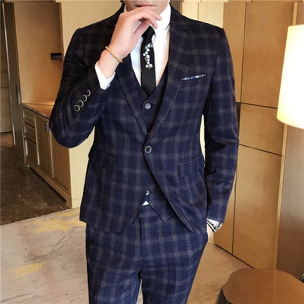 fashion lattice men suits for wedding slim men suit 3 pieces set 2020 formal blazer man business dress tuxedo jacket vest pants, White;black
fashion lattice men suits for wedding slim men suit 3 pieces set 2020 formal blazer man business dress tuxedo jacket vest pants, White;black
