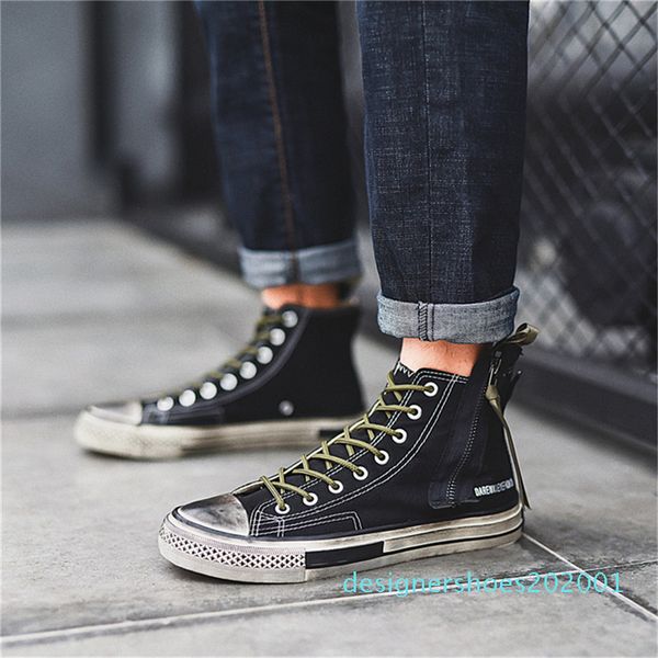 fashion ankle boot distressed sneakers men obsolete plimsolls male casual board shoes ulzzang rugged high cut canvas shoes cson1, Black
fashion ankle boot distressed sneakers men obsolete plimsolls male casual board shoes ulzzang rugged high cut canvas shoes cson1, Black