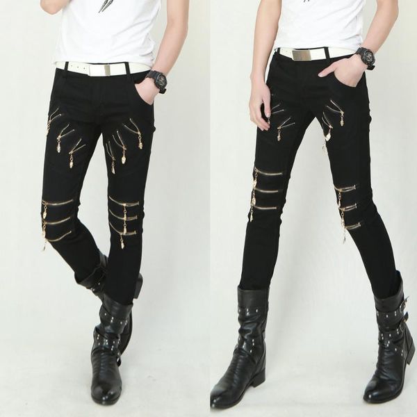 gothic punk mens multi zippers pencil pants mid rise skull decor slim trousers slim fit black hip hop jogger 2styles
gothic punk mens multi zippers pencil pants mid rise skull decor slim trousers slim fit black hip hop jogger 2styles